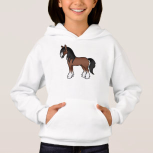 Brown Sinti und Roma Vanner Clydesdale Shire Carto Hoodie