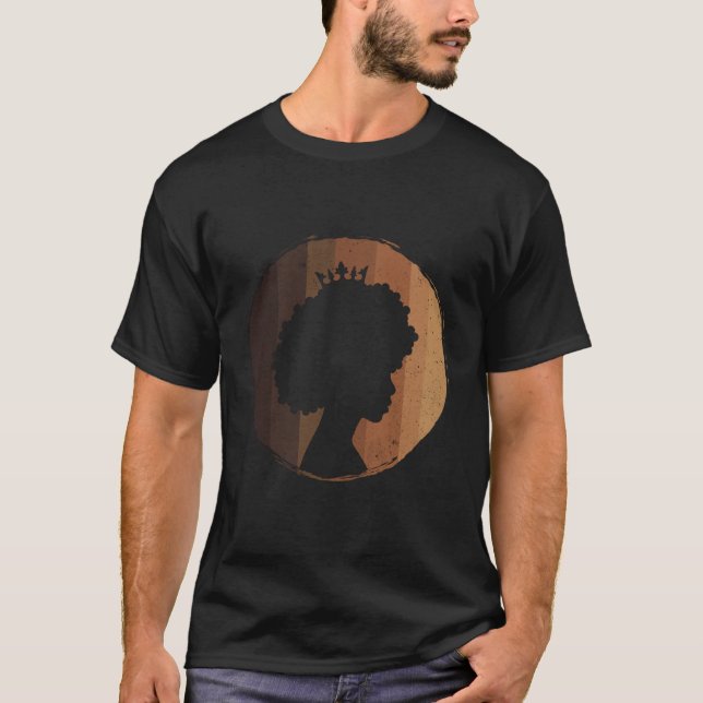 Brown skin Queen Melanin Dream Big Queen Natural A T-Shirt (Vorderseite)