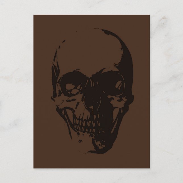 Brown Skull Postkarte (Vorderseite)