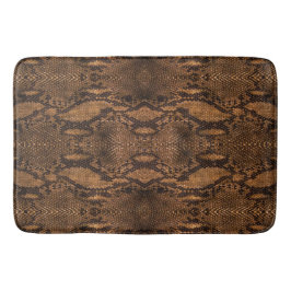 Brown Snake Skin Print Badematte