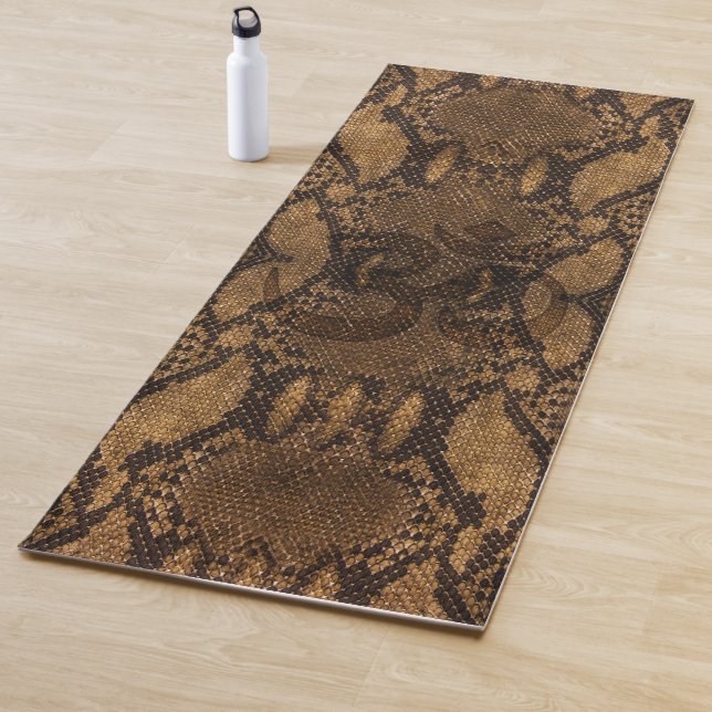 Brown Snake Skin Print Yogamatte (Beispiel)