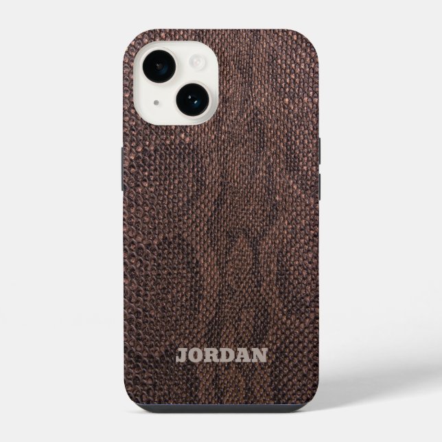Brown Snakeskin Case-Mate iPhone Case Hülle (Rückseite)