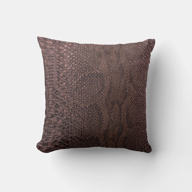 Brown Snakeskin Kissen (Vorderseite)