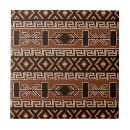 Brown Southwest Aztec Muster Fliese