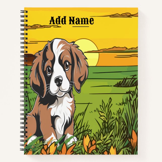 Brown Spaniel Notizbuch (Vorderseite)