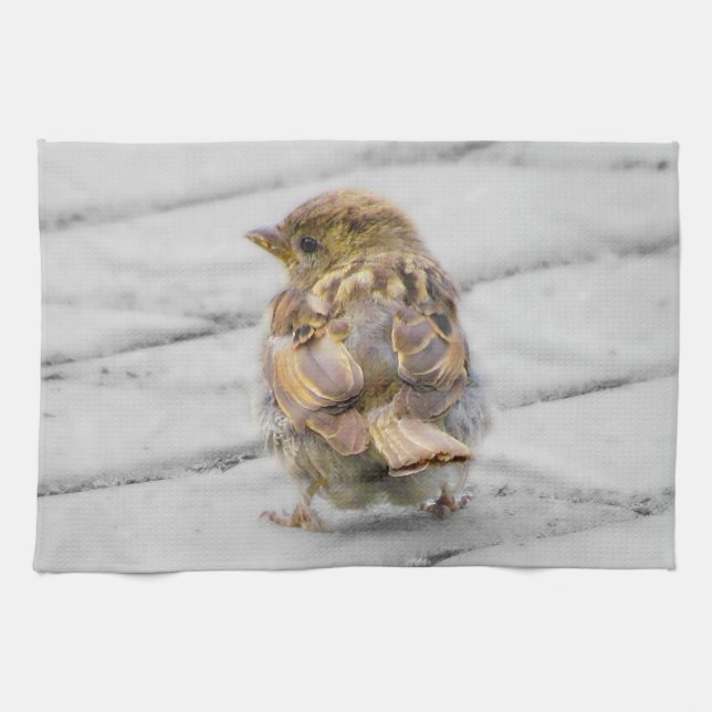 Brown Sparrow Geschirrtuch (Horizontal)