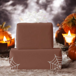 Brown Spiderweb Spooky Holiday Geschenk Geschenkpapier