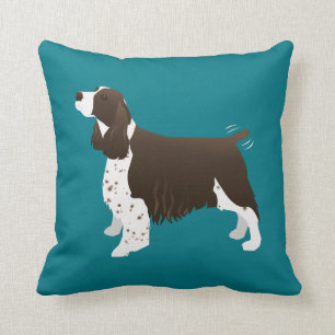 Brown Springer Spanel Basic Breed Customizable Kissen