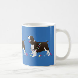 Brown Springer Spaniel WeihnachtsIllustration Kaffeetasse