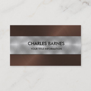 Brown Stainless Steel Business Card Visitenkarte