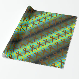 Brown Standard Ribbon Pattern von Kenneth Yoncich Geschenkpapier