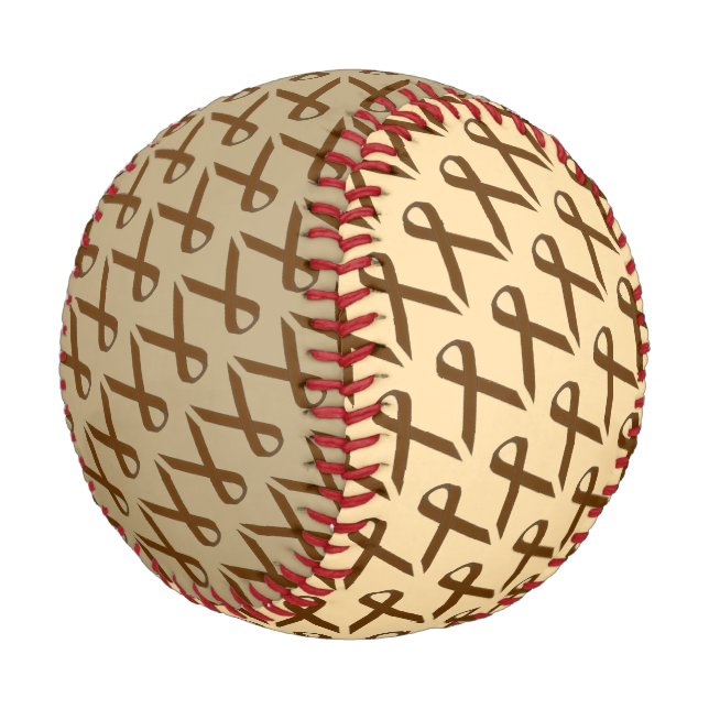 Brown Standard Ribbon von Kenneth Yoncich Baseball (Schrägansicht)