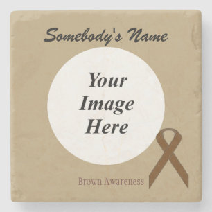 Brown Standard Ribbon von Kenneth Yoncich Steinuntersetzer