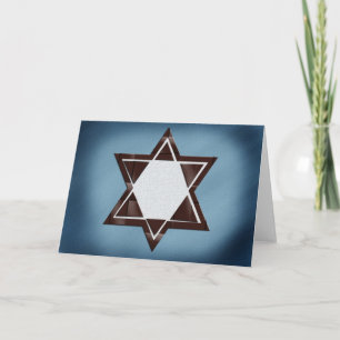 Brown Star von David Bar Mitzvah-Karten Karte