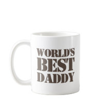 Brown Stencil Text World's Best Daddy