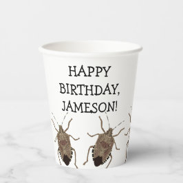 Brown Stink Bug Illustration Personalisiertes Part Pappbecher