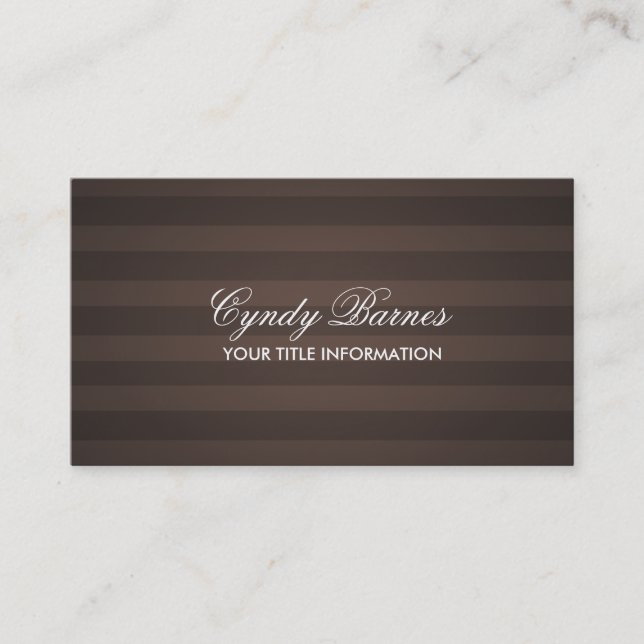 Brown Strip Business Card Visitenkarte (Vorderseite)