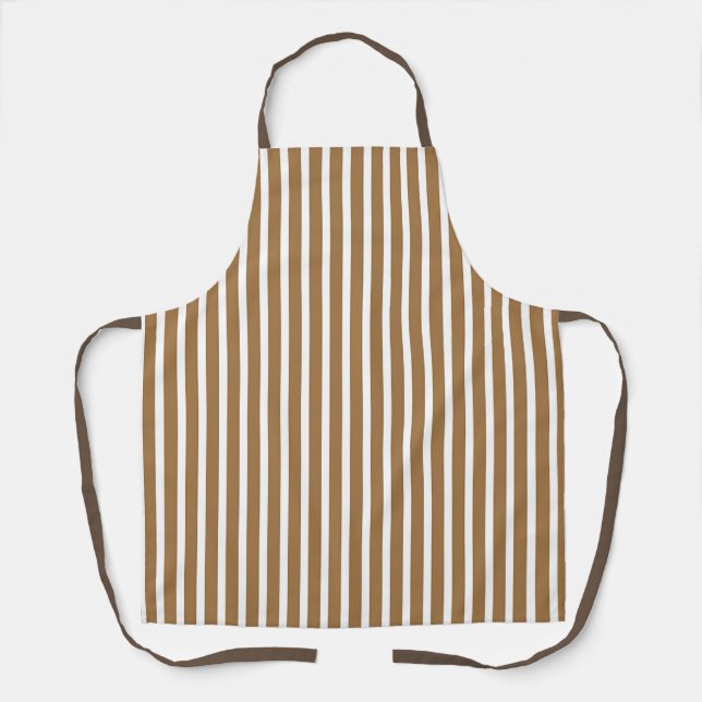 Brown Stripes Koch Baker Caterer Schürze (Vorderseite)