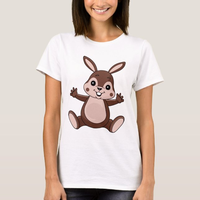 Brown Stuffed Bunny T-Shirt (Vorderseite)