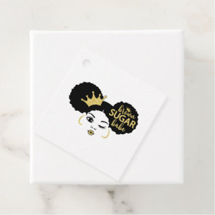 Brown Sugar Babe in Schwarz und Gold Geschenkanhänger