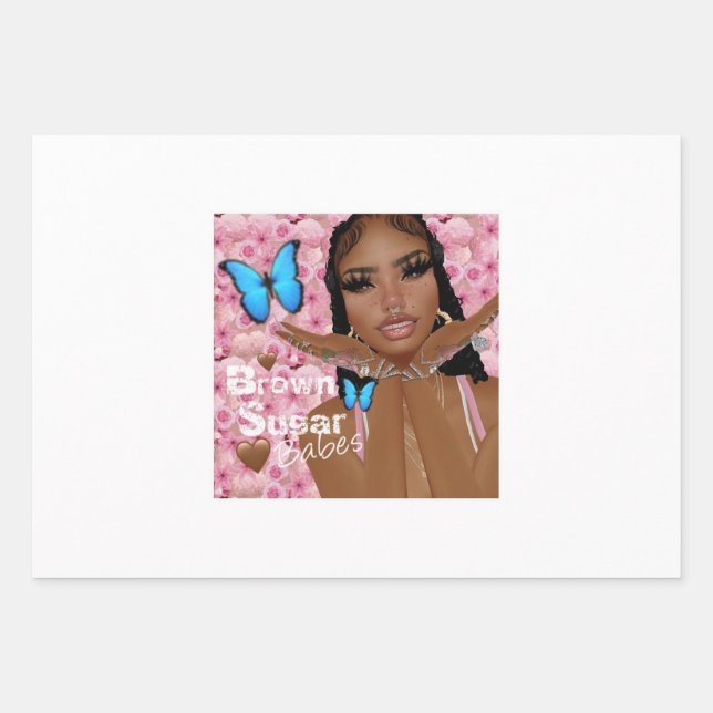 Brown Sugar Babes Gift Wrap 13 Geschenkpapier Set (Vorderseite)