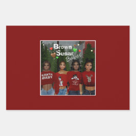 Brown Sugar Babes Gift Wrap 15 Geschenkpapier Set