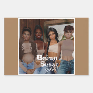Brown Sugar Babes Gift Wrap 2 Geschenkpapier Set