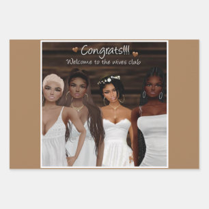 Brown Sugar Babes Gift Wrap 4 Geschenkpapier Set