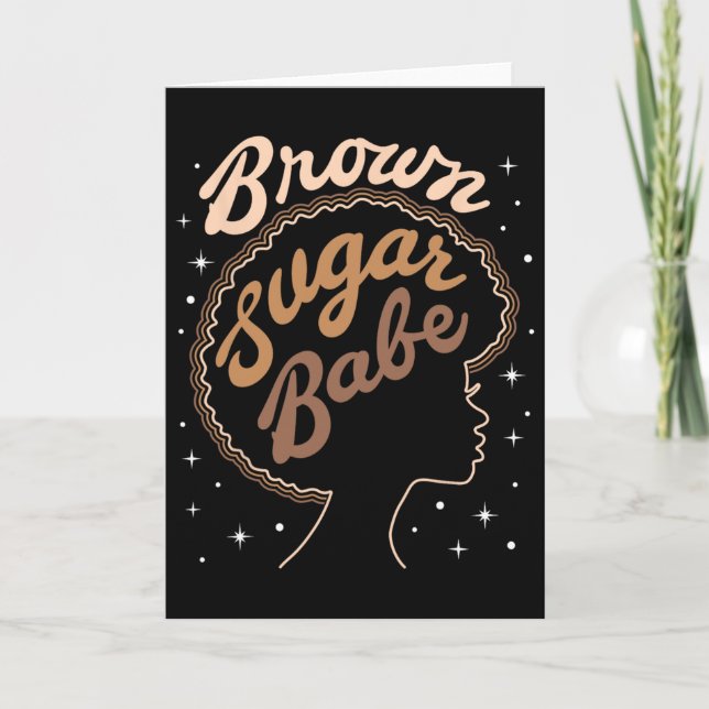 Brown Sugar Be Black History Black Women Girls Fre Karte (Vorderseite)