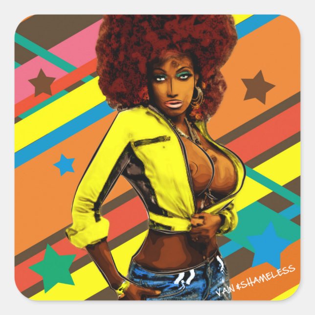 Brown Sugar Quadratischer Aufkleber (Vorderseite)