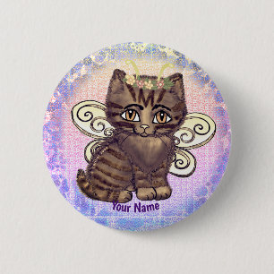 Brown tabby cat Fairy Button
