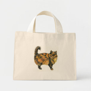 Brown Tabby Cat Tote Bag Mini Stoffbeutel