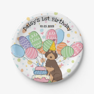 Brown Tan Aussiedoodle Birthday Party Paper Teller