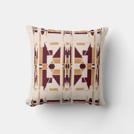 Brown Tan Beige Südwest Art Look Large Mosaik Kissen