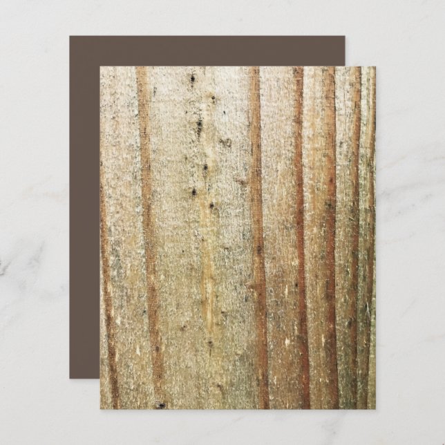 Brown Tan Gold Groovy Wood Plank Scrapbook Paper (Vorne/Hinten)