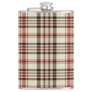 Brown Tartan Flachmann