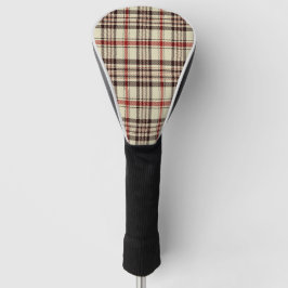 Brown Tartan Golf Head Cover Headcover