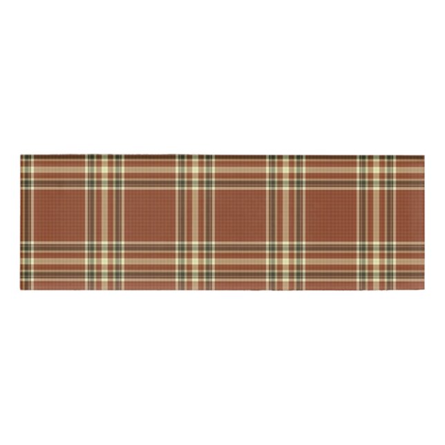 Brown Tartan Name Tag Namenschild (Vorderseite)