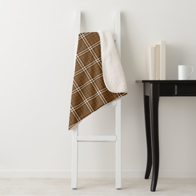 Brown Tartan Sherpadecke (Beispiel)