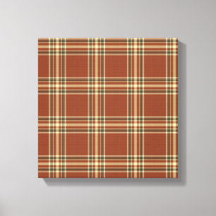 Brown Tartan Wrapped Canvas Leinwanddruck