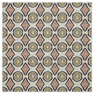 Brown Taupe Beige Burnt Orange Bali Batik Muster Stoff