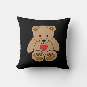 Brown Teddy Bären Herz Valentinstag I Liebe Sie Kissen