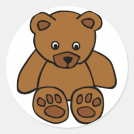 Brown Teddy Bear Runder Aufkleber