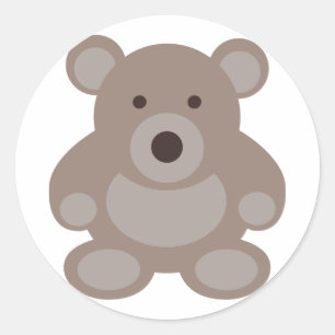 Brown Teddy Bear Runder Aufkleber