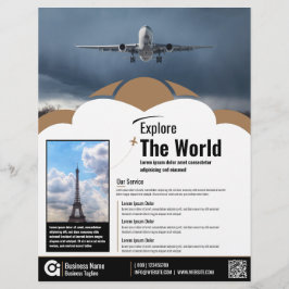 Brown Template für den Flyer der Reiseagentur