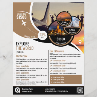 Brown Template für den Flyer der Reiseagentur