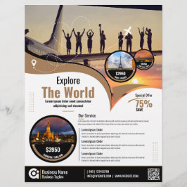 Brown Template für den Flyer der Reiseagentur