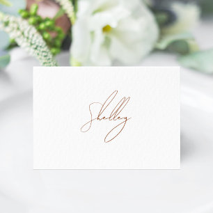 Brown Terracotta Guest Name Table Card Platzkarte