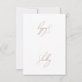 Brown Terracotta Guest Name Table Card Platzkarte