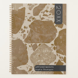 Brown Terrazzo neues Jahr Planer